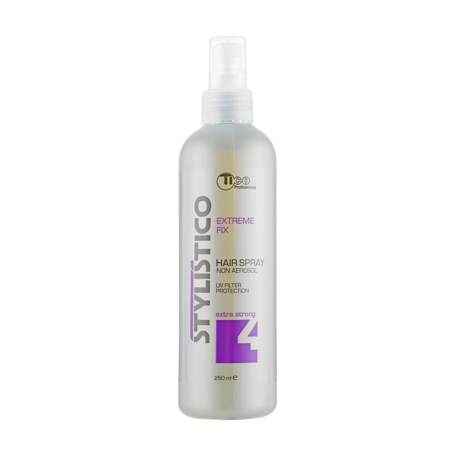 Рідкий лак для укладання волосся Tico Professional Stylistico Extreme Fix Hair Spray екстрасильна фіксація, 250 мл