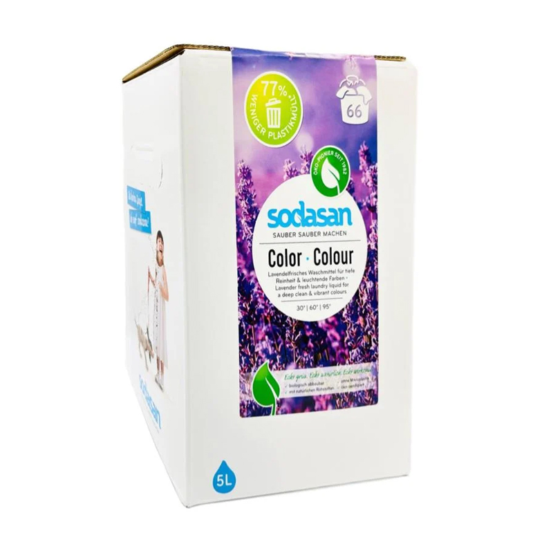 Уцінка! Рідкий засіб для прання Sodasan Color Lavender 66 циклів прання, 5 л